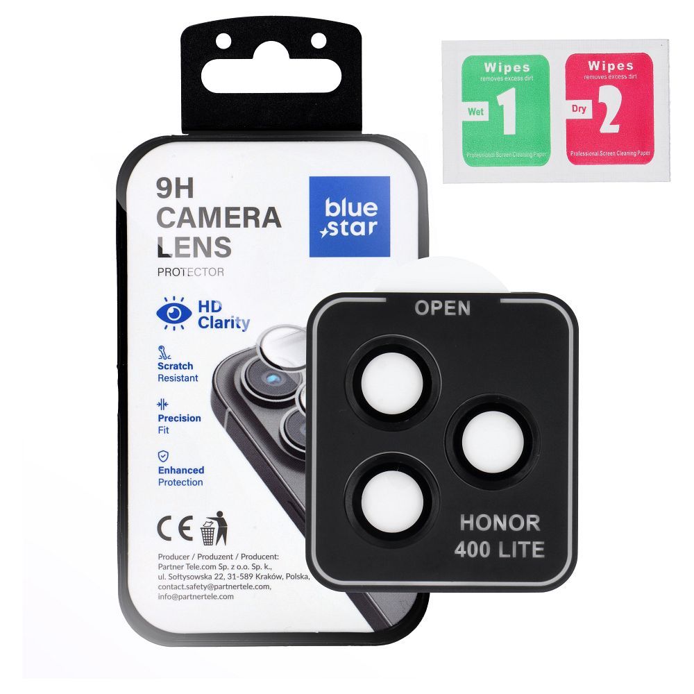 Folie Albastru Star sticla camera pentru Honor 400 Lite Easy Install Negru