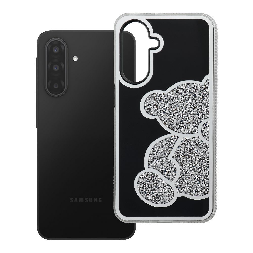 Husa Teddy Bear pentru Samsung A17 / A18 Argintiu
