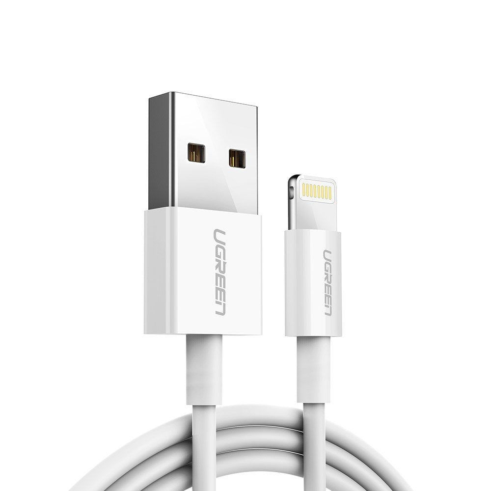 Cablu Ugreen Us155 20728 Usb-a / Lightning Mfi 2.4A 1m - Alb