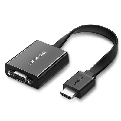 Adaptor Ugreen Hdmi - VGA Micro USB / Audio 3.5 Mm Mini Jack Negru (40248)
