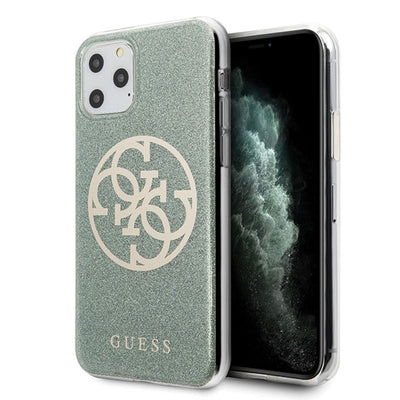 Husa Guess iPhone 11 Pro Max Khaki Hard 4G Circle Glitter
