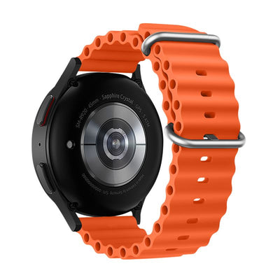 Curea Forcell To Samsung Galaxy Watch Forcell F-design Fs01 Silicone Holes 22 Mm Portocaliu