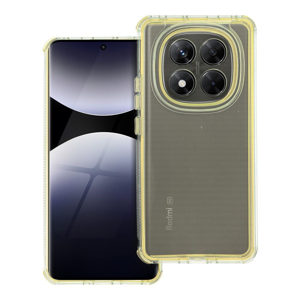 Husa Matrix Transparent pentru Xiaomi Redmi Note 14 PRO 5G / 14 PRO Plus 5G Galben