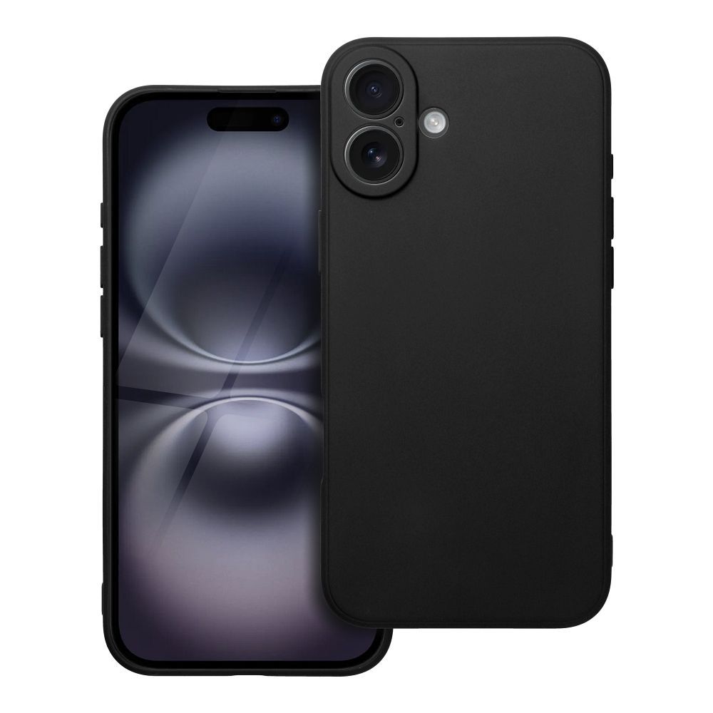 Husa Matt pentru iPhone 16 Plus Negru