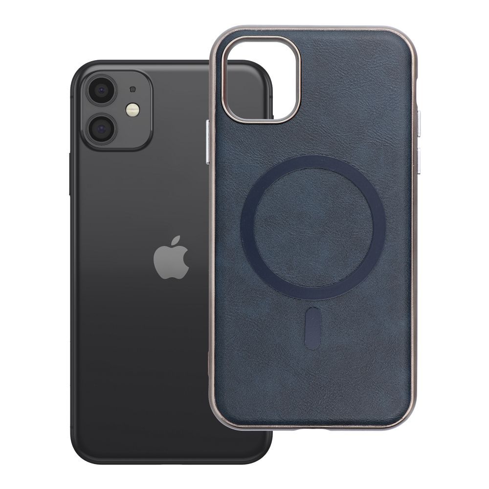 Husa Gentleman Mag pentru iPhone 11 Compatible cu Magsafe Bleumarin