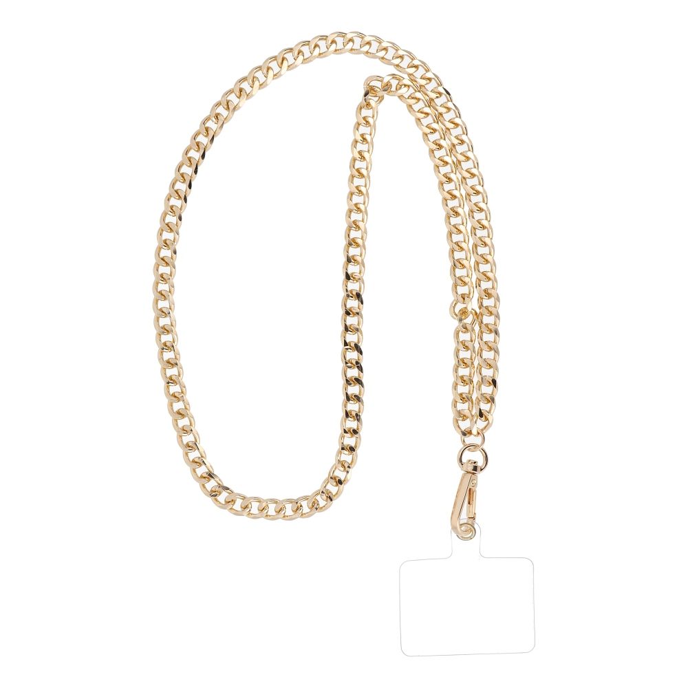 Husa Chain #81 Phone Lanyard, Phone Pendant / Cord Length 80cm (40cm In The Loop) / On Neck - Auriu