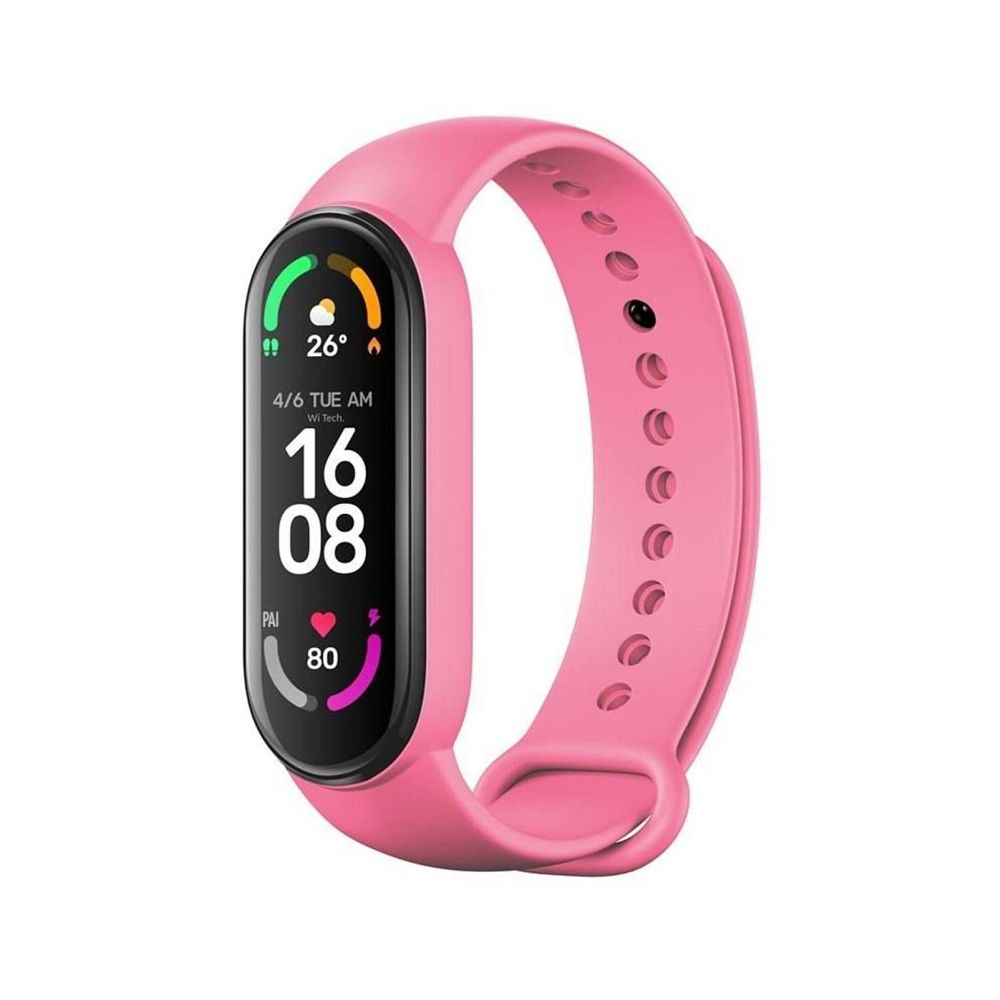 Curea Silicone pentru Xiaomi Mi Band 5 / 6 / 7 Roz (06)