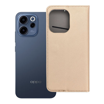 Husa Smart Book pentru Oppo Reno 15 Auriu