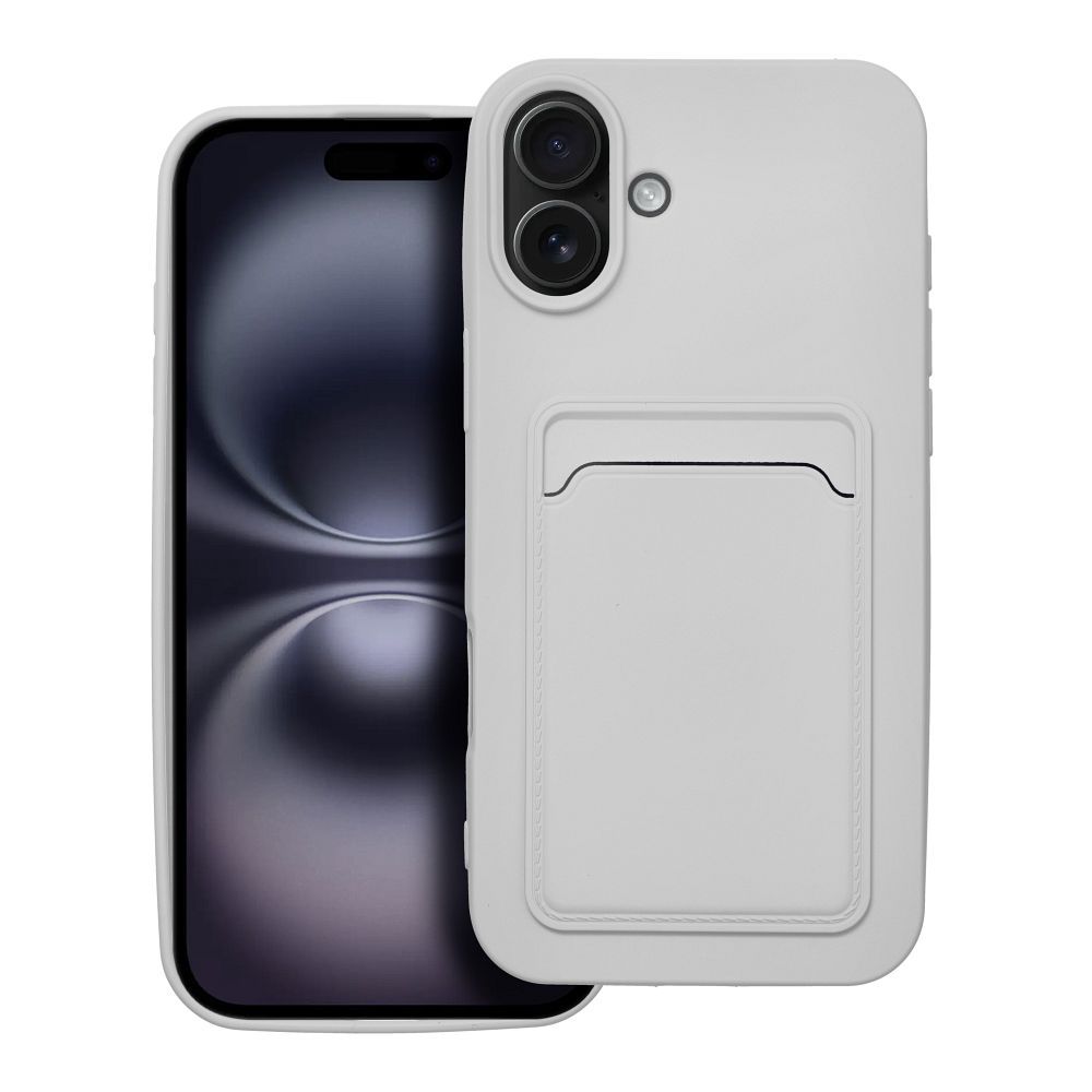 Husa Card pentru iPhone 16 Plus Alb