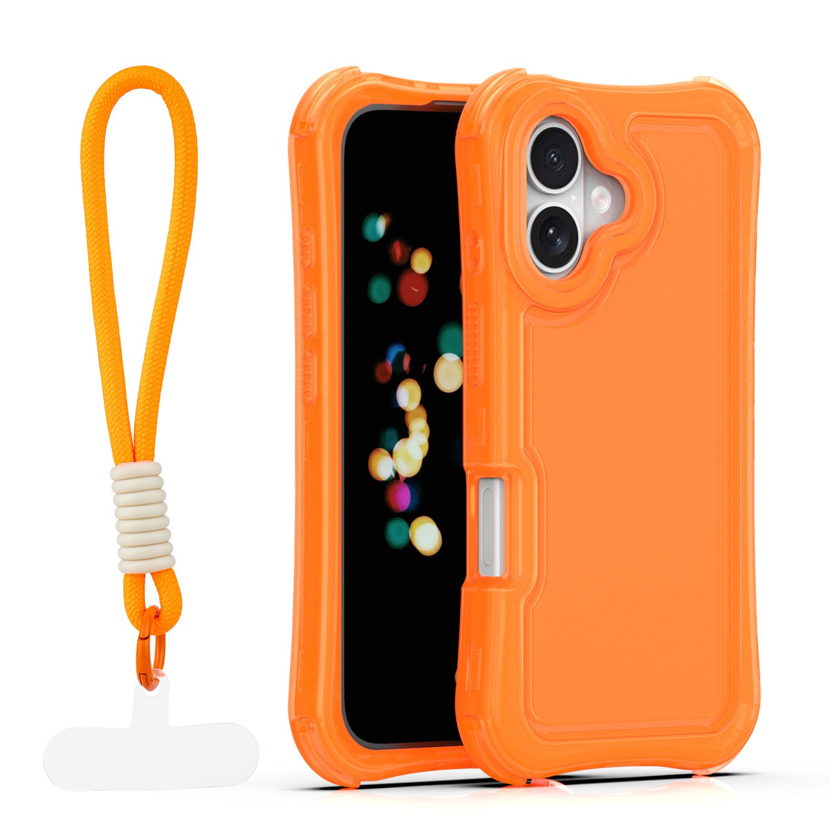 Husa Safepop cu Curea pentru iPhone 16 6,1" Portocaliu