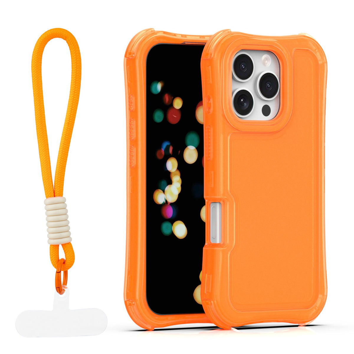 Husa Safepop cu Curea pentru iPhone 16 Pro 6,3" Portocaliu