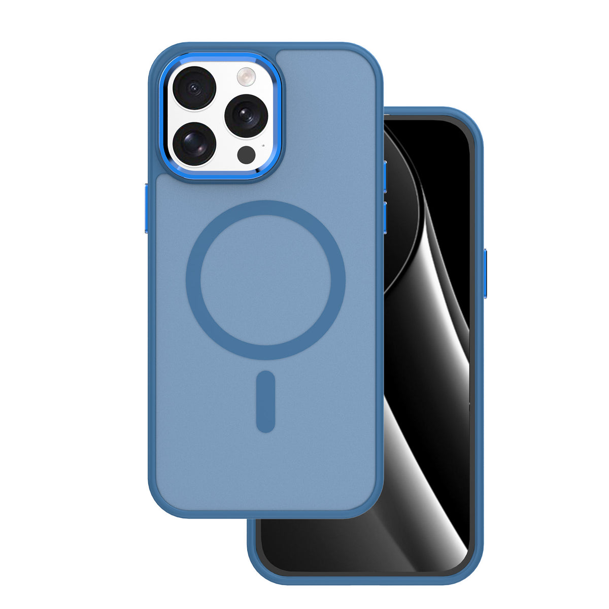 Husa Frozen Mag pentru iPhone 14 Pro 6,1" Bleumarin