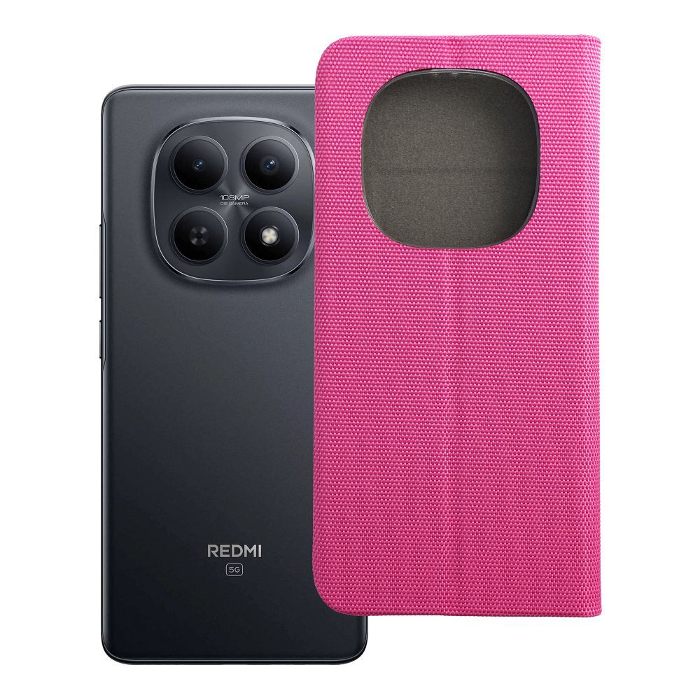 Husa Sensitive Book Flip pentru Xiaomi Redmi Note 15 5G Roz