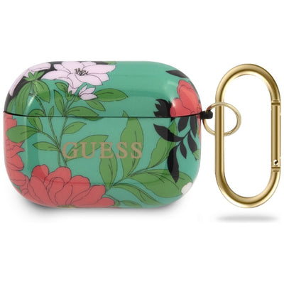 Husa Guess Guacaptpubkfl01 AirPods Pro Cover Verde/Verde N.1 Flower Collection
