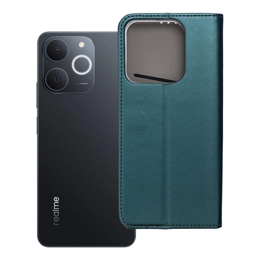 Husa Flip pentru Realme Note 70 Smart Magneto Verde inchis