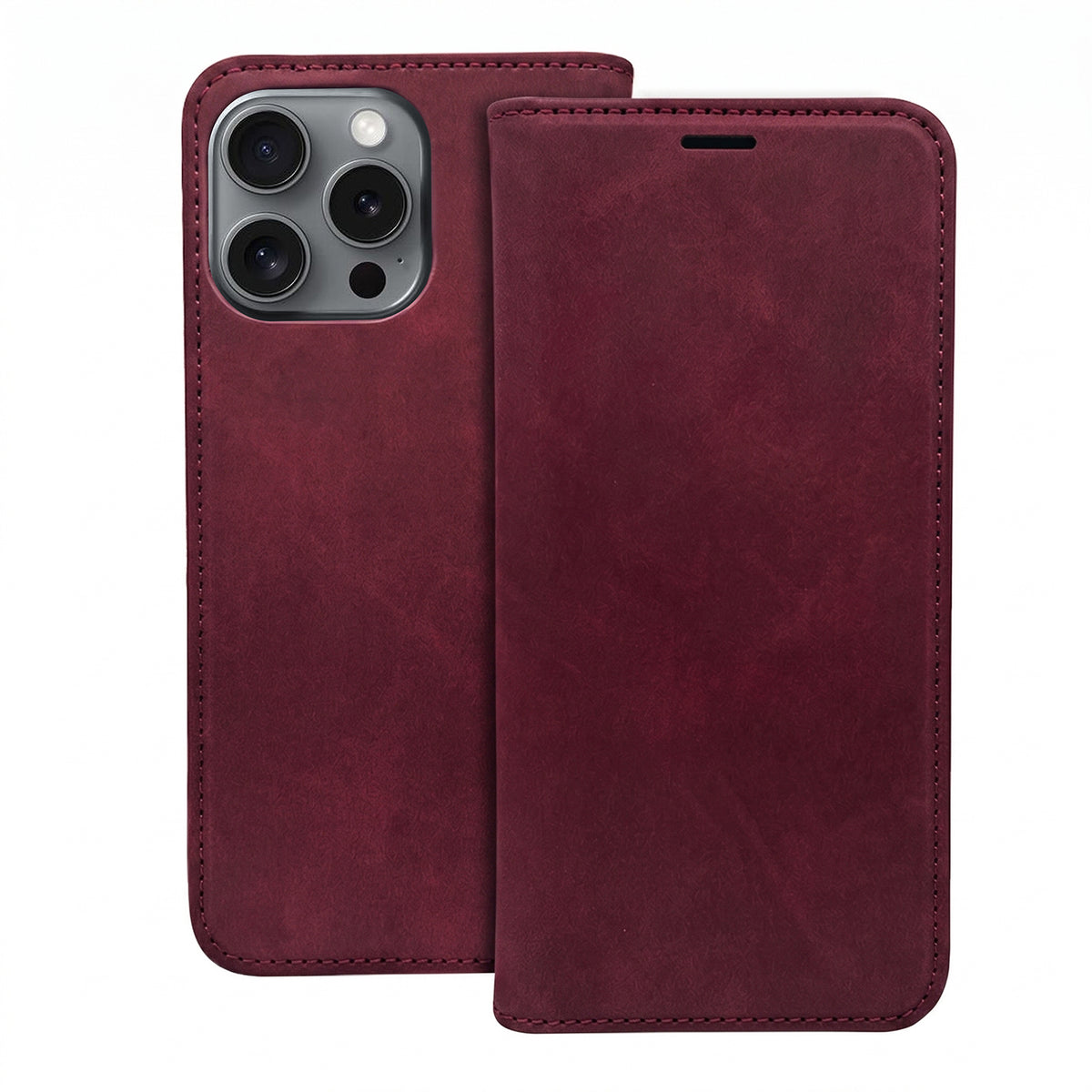Husa Smart Suede pentru Honor 600 / Honor 600 Pro Maroon