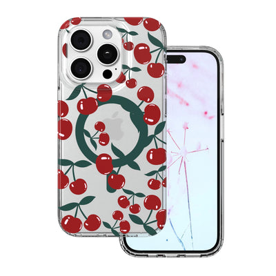 Husa Cherry Mag pentru iPhone 15 Pro 6,1" Transparent
