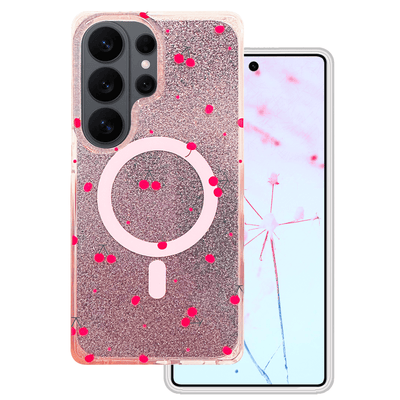 Husa Cherry Mag pentru Samsung Galaxy S26 Ultra Glitter