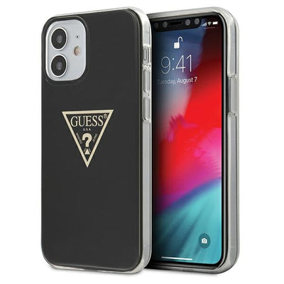 Husa Guess Guhcp12spcumptbk iPhone 12 Mini 5.4" Negru/Negru Hardcase Metallic Collection