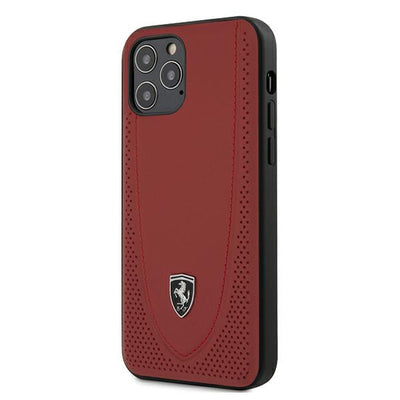 Husa Ferrari Feogohcp12mre iPhone 12/12 Pro 6.1" Rosu/Rosu Hardcase Off Track Perforated