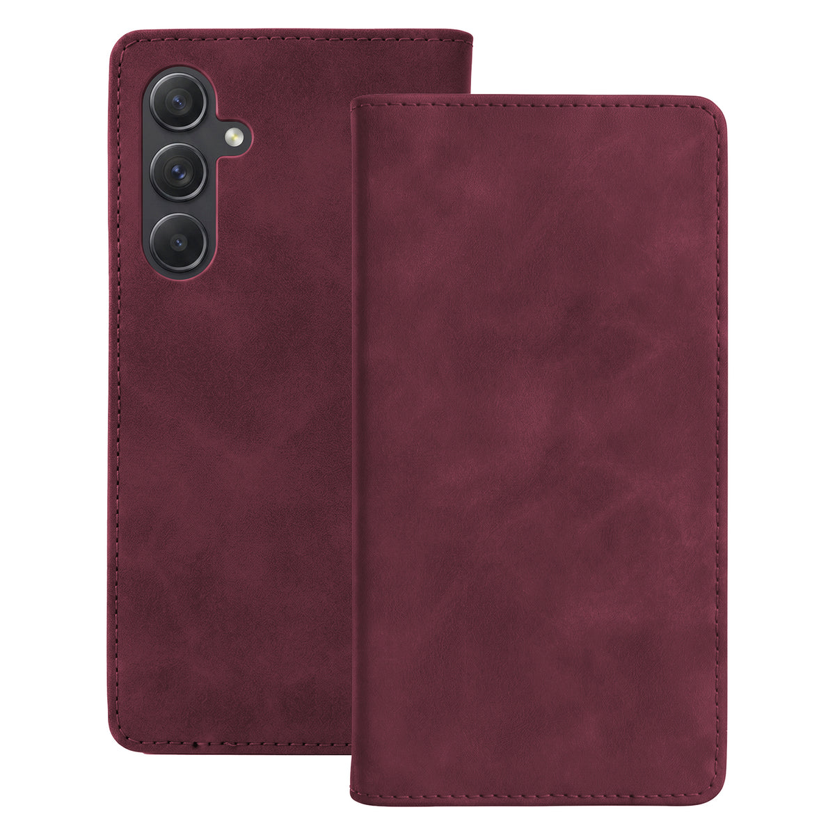 Husa Smart Suede pentru Samsung Galaxy A55 5G Maroon