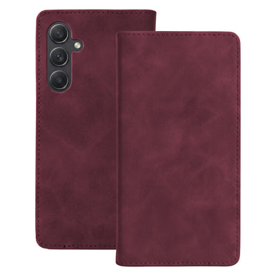 Husa Smart Suede pentru Samsung Galaxy A55 5G Maroon