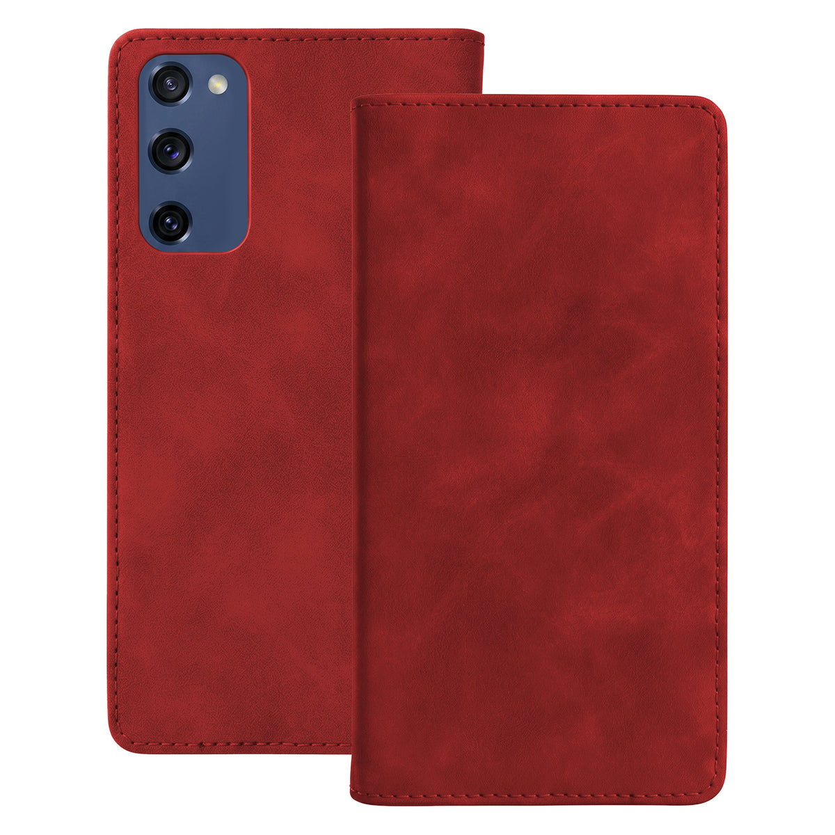 Husa Smart Suede pentru Samsung Galaxy S20 FE / S20 Lite / S20 FE 5G Rosu