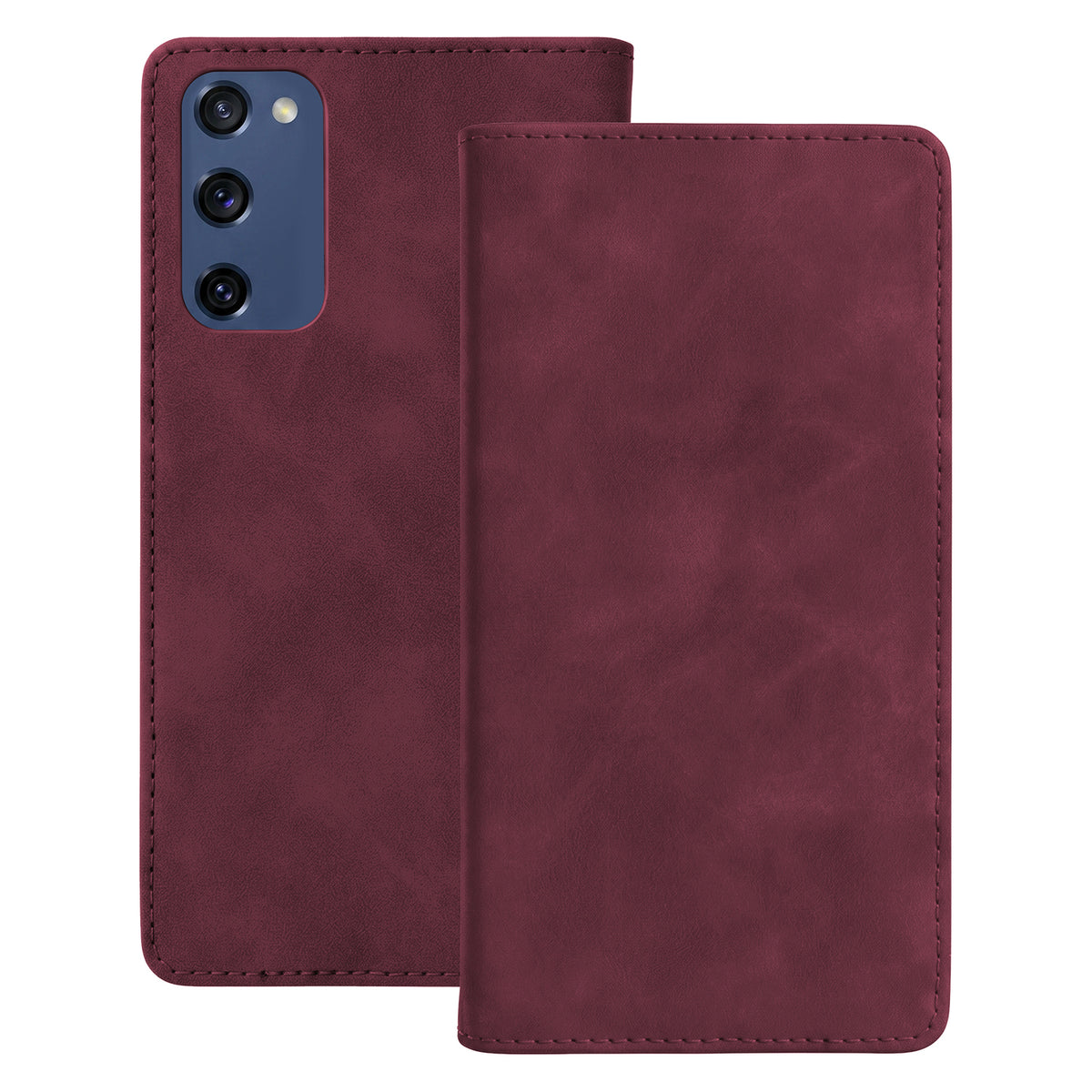 Husa Smart Suede pentru Samsung Galaxy S20 FE / S20 Lite / S20 FE 5G Maroon