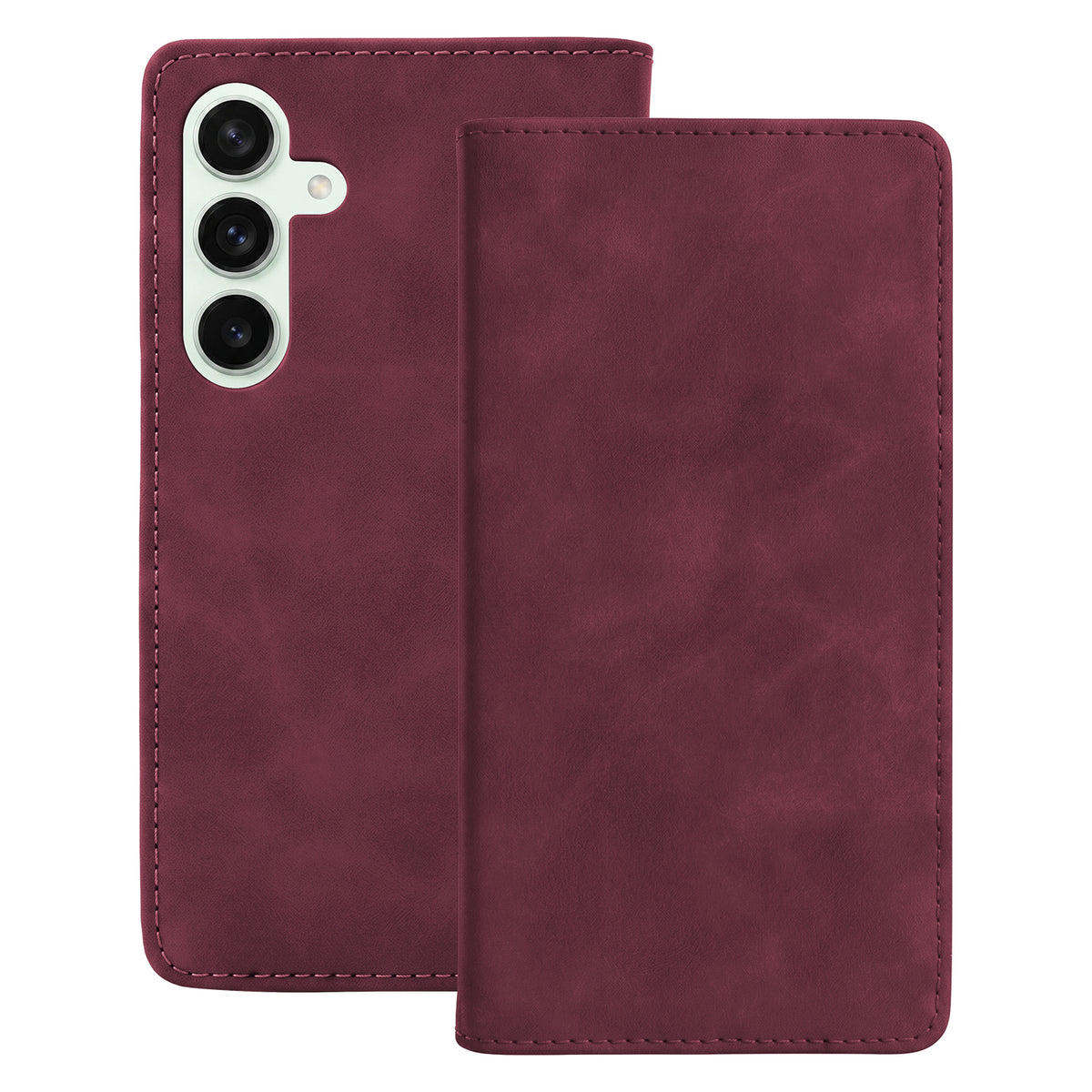 Husa Smart Suede pentru Samsung Galaxy S25 Maroon