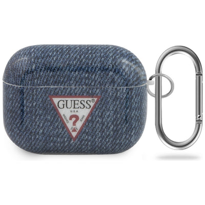 Husa Guess Guacaptpujuldb AirPods Pro Cover Navy/Albastru inchis Jeans Collection