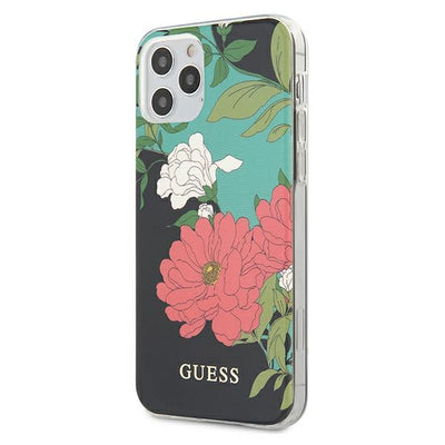 Husa Guess Guhcp12limlfl01 iPhone 12 Pro Max 6.7" Negru/Negru N°1 Flower Collection