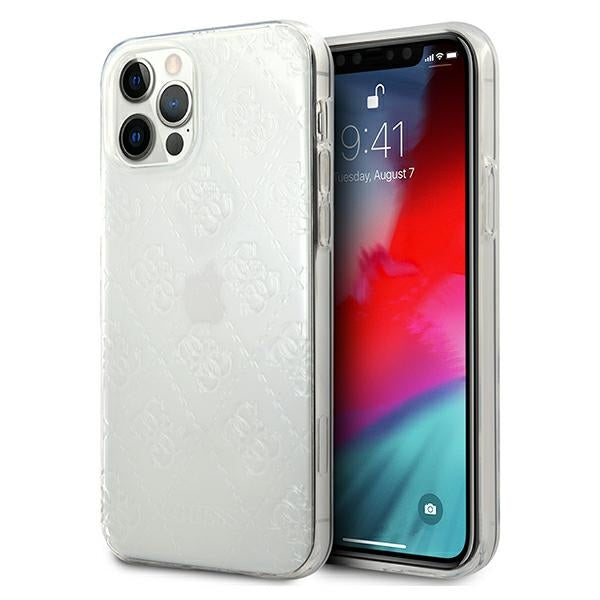 Husa Guess Guhcp12m3d4gtr iPhone 12/12 Pro 6.1" Transparent Hardcase 4G 3D Pattern Collection