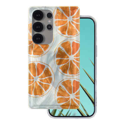 Husa Ultra Trendy Summer pentru Samsung Galaxy S24 / S25 Portocaliu