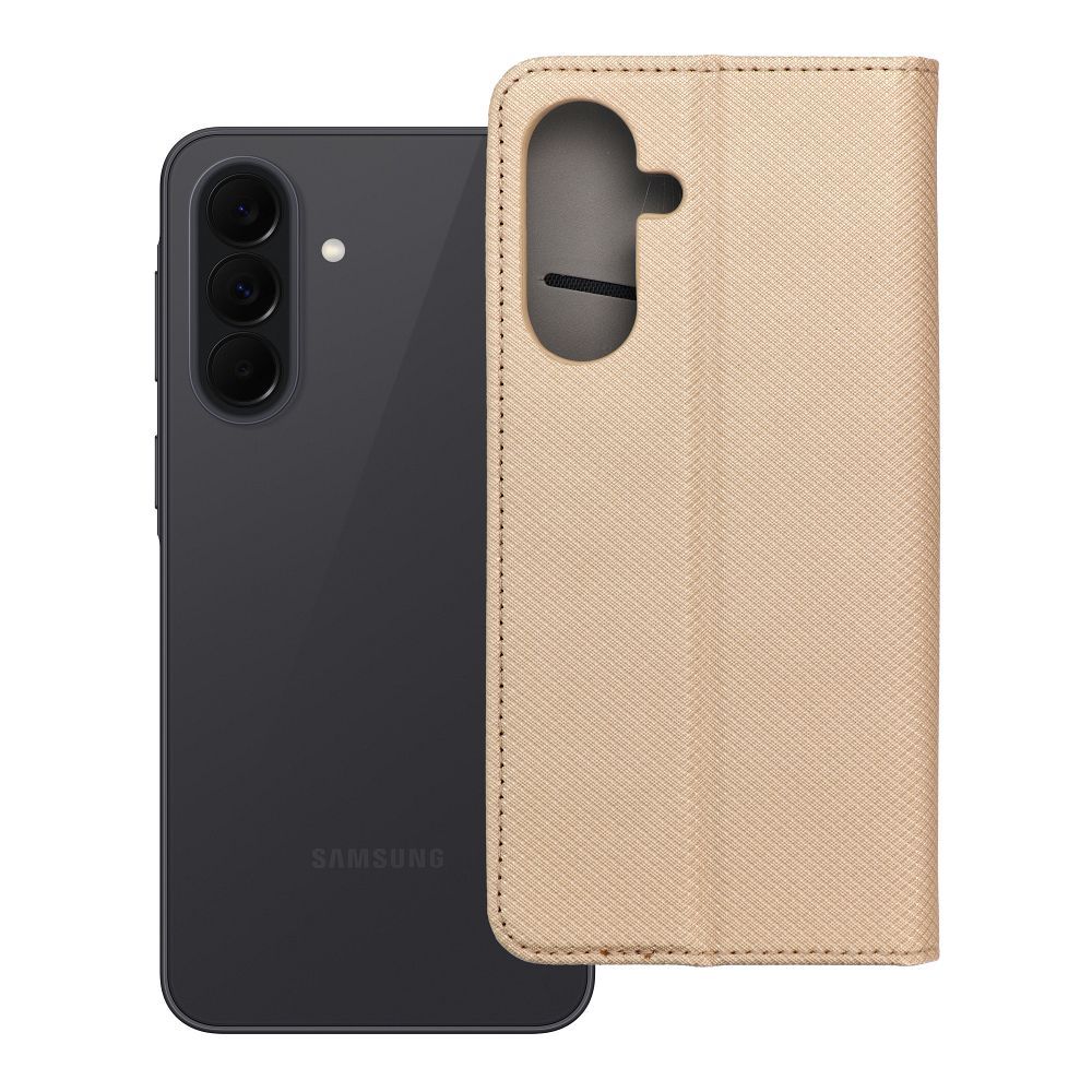 Husa Smart Book pentru Samsung A37 5G Auriu