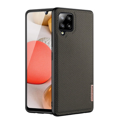 Husa Dux Ducis Fino Covered cu Nylon Material pentru Samsung Galaxy A42 5G Verde