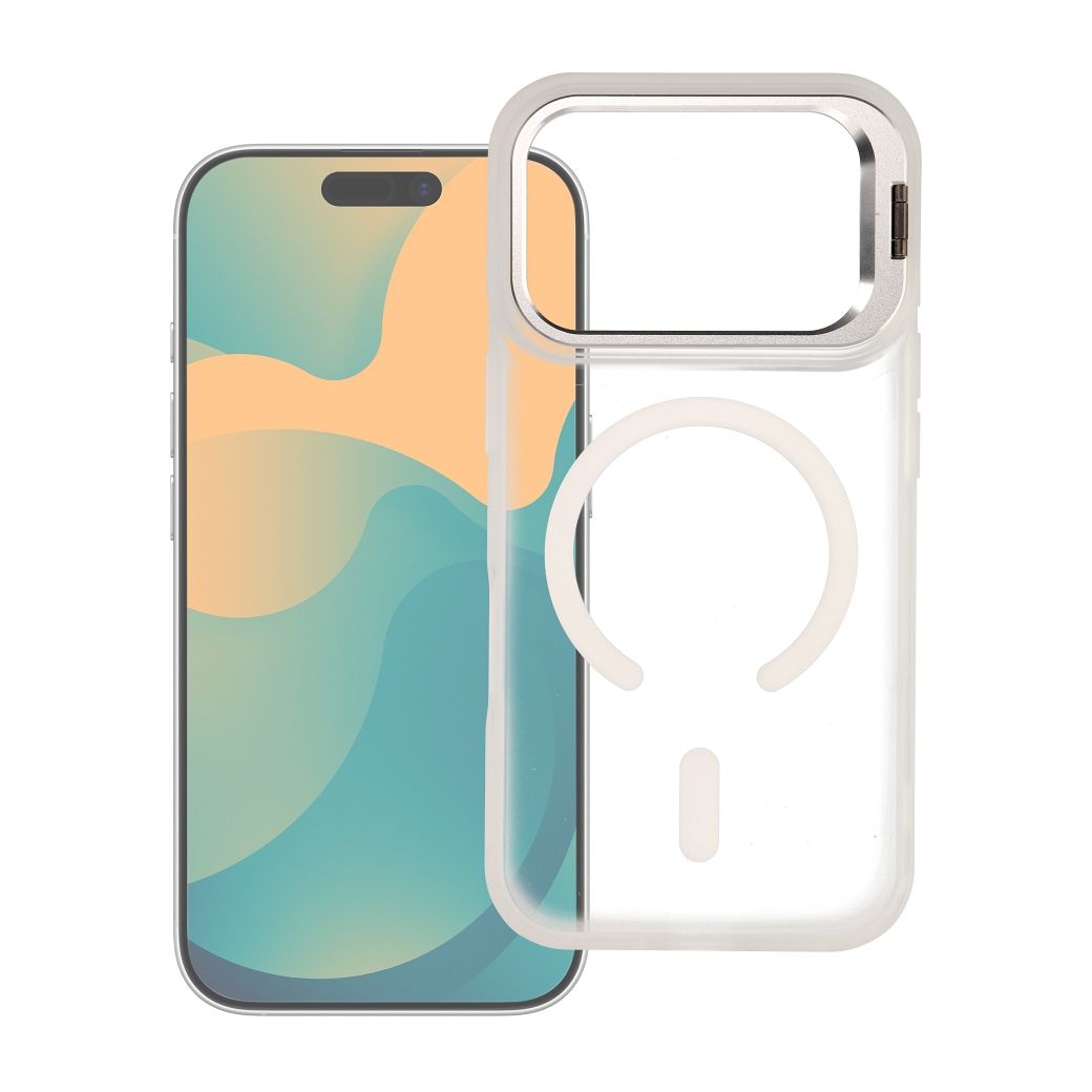 Husa Forcell pentru iPhone 18 Pro Max / 17 Pro Max F-protect Shadow Stand Premium Compatible cu Magsafe Argintiu