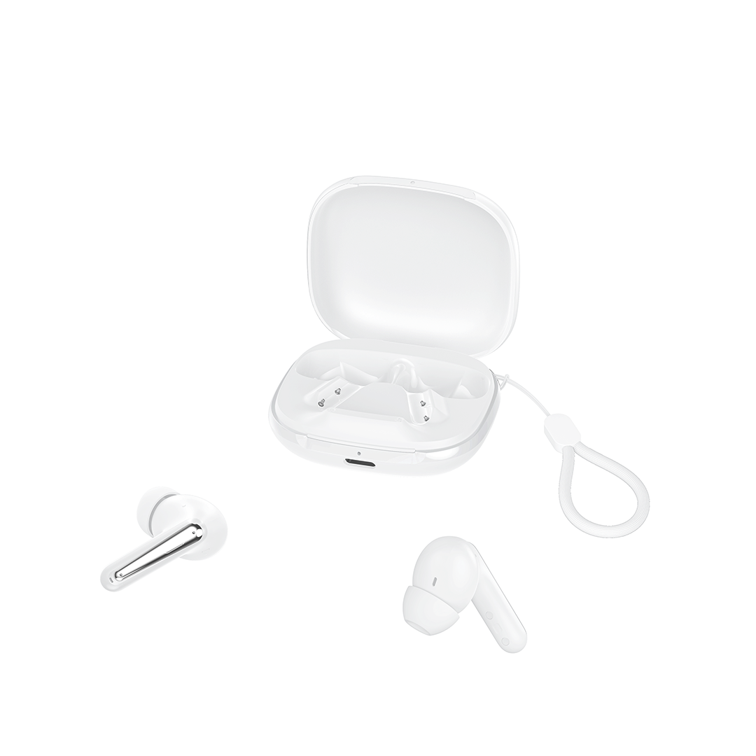 Casti XO Bluetooth G53 TWS Alb ANC + ENC cu Stand