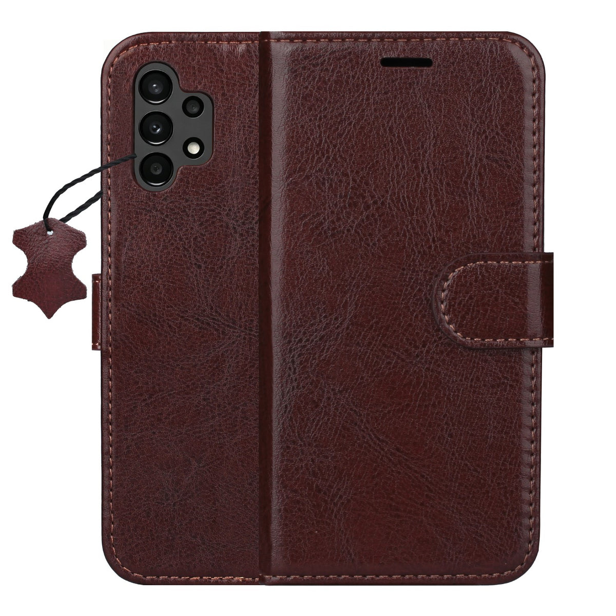 Husa Smart Luxe piele pentru Samsung Galaxy A13 4G Maro