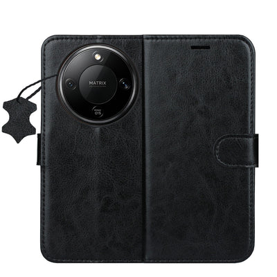 Husa Smart Luxe piele pentru Honor Magic 8 Lite Negru