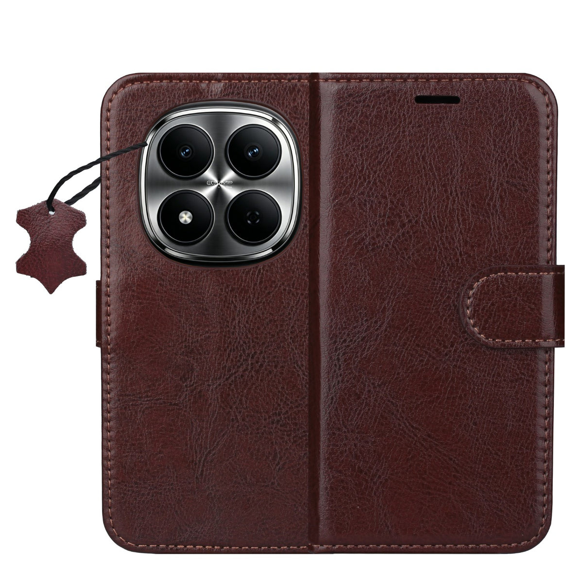 Husa Smart Luxe piele pentru Xiaomi Redmi Note 15 Pro Plus 5G Maro