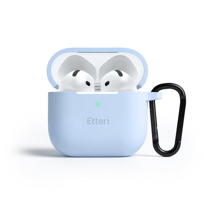 Husa Etteri Silicone pentru AirPods 4 Albastru deschis