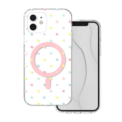 Husa Bubble Dots Mag pentru iPhone 11 Alb