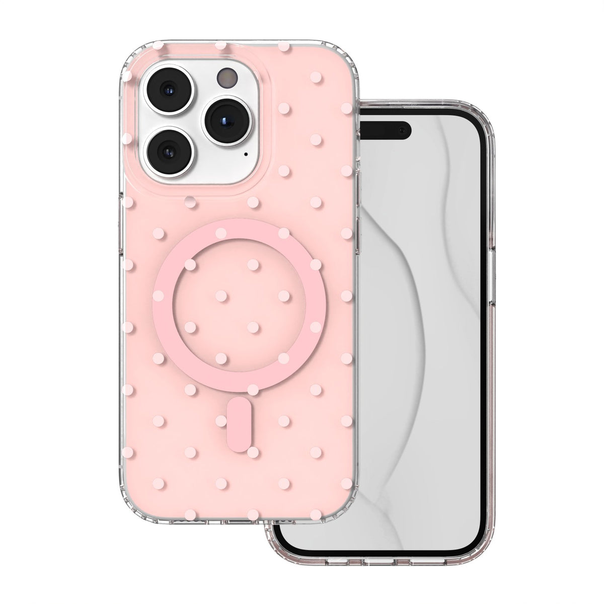 Husa Bubble Dots Mag pentru iPhone 14 Pro 6,1" Roz