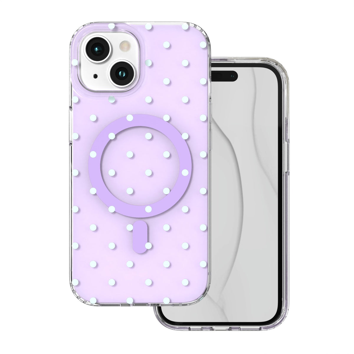 Husa Bubble Dots Mag pentru iPhone 15 6,1" Mov