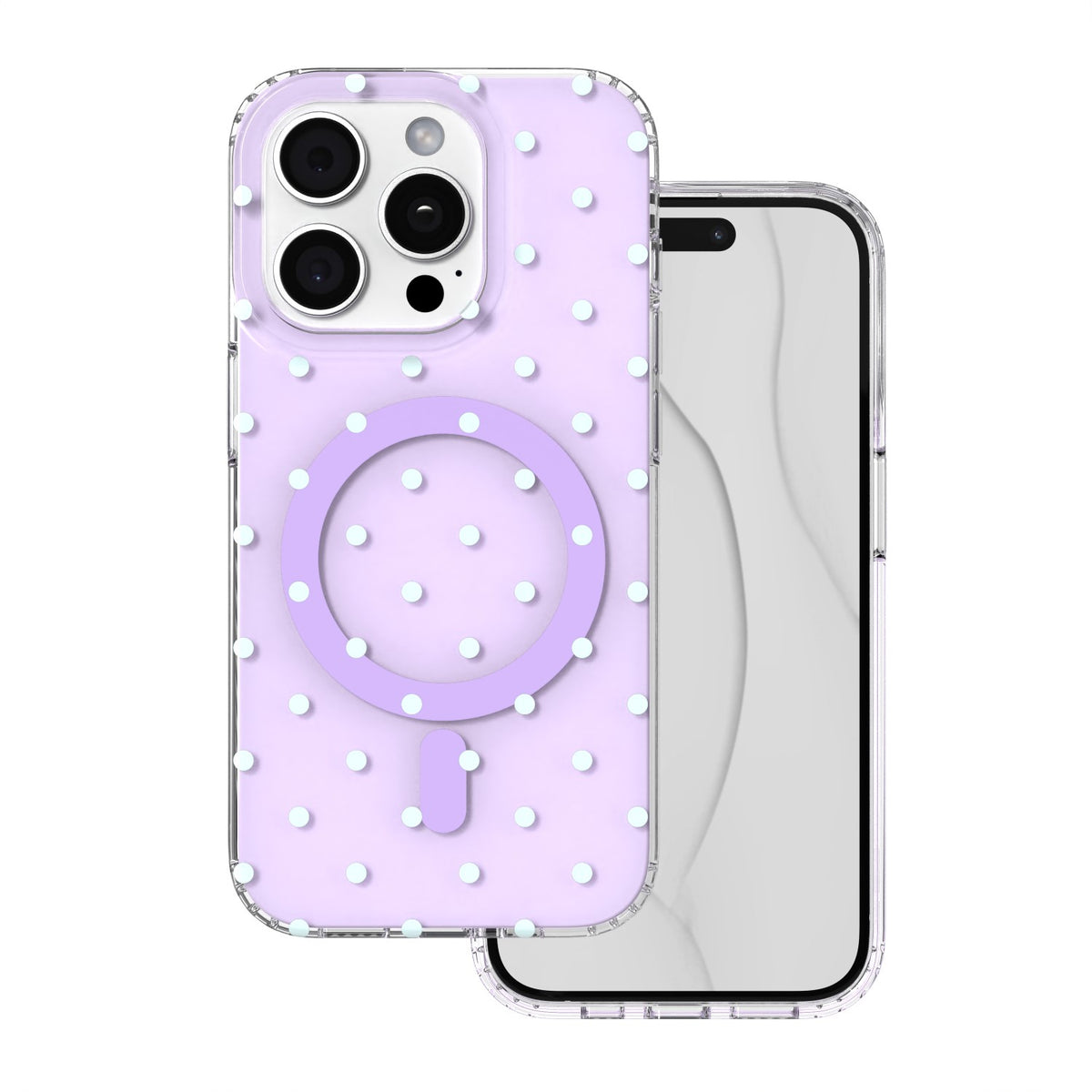 Husa Bubble Dots Mag pentru iPhone 15 Pro 6,1" Mov