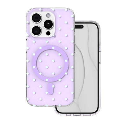 Husa Bubble Dots Mag pentru iPhone 15 Pro 6,1" Mov