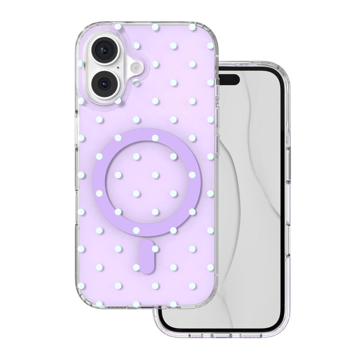 Husa Bubble Dots Mag pentru iPhone 16 6,1" Mov