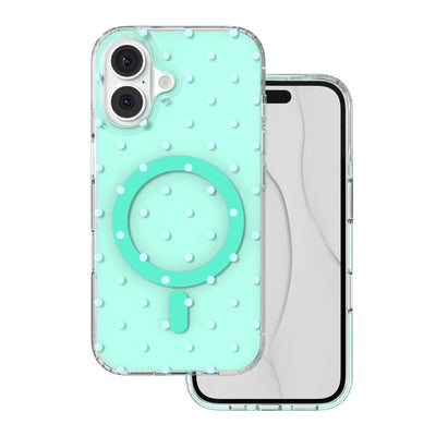 Husa Bubble Dots Mag pentru iPhone 16 6,1" Verde