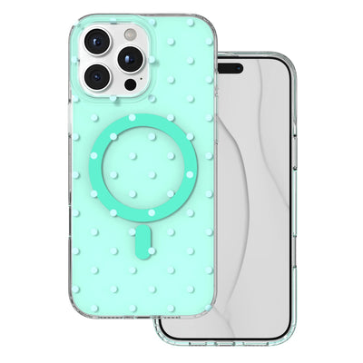 Husa Bubble Dots Mag pentru iPhone 16 Pro Max 6,9" Verde