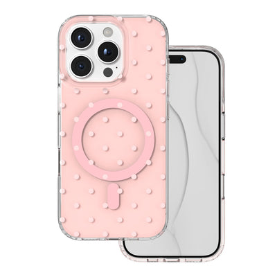 Husa Bubble Dots Mag pentru iPhone 16 Pro 6,3" Roz
